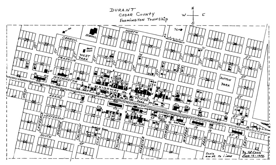 Cedar County Iowa Durant Centennial Book Table of Contents