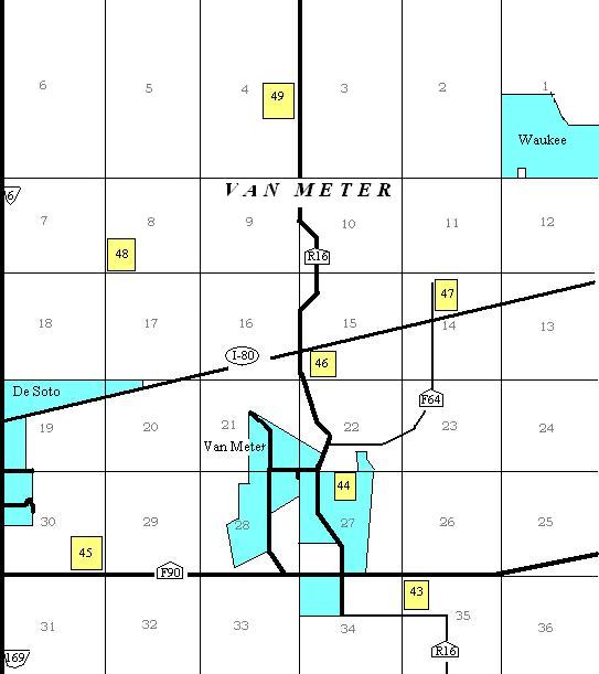 Dallas County, IA Cemetery Map