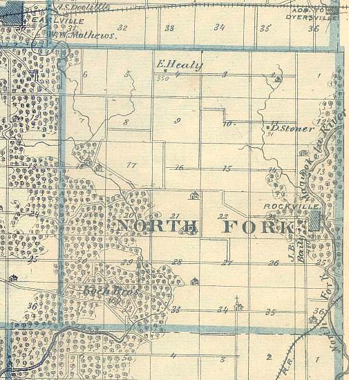 1875 North Fork Twp., Delaware Co., Iowa Map