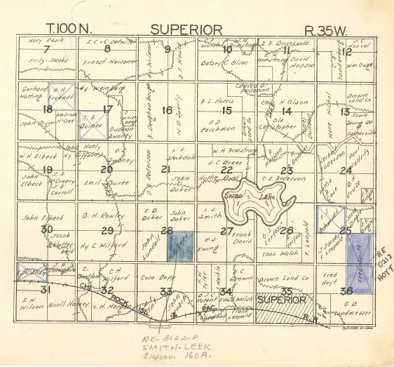 Townships Maps, IAGen Dickinson County Iowa