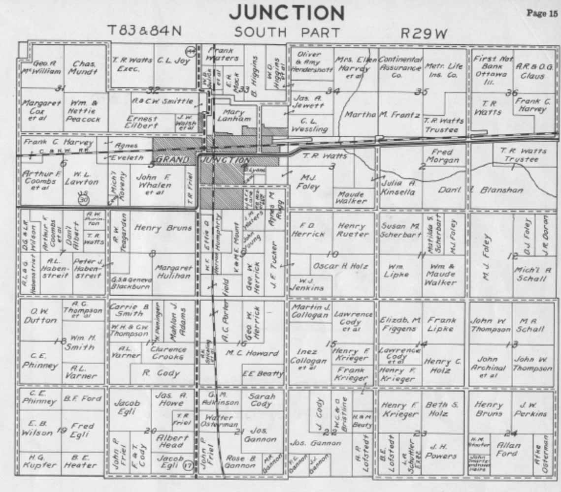 Greene County Iowa IAGen 1935 Plat Maps Junction Township South