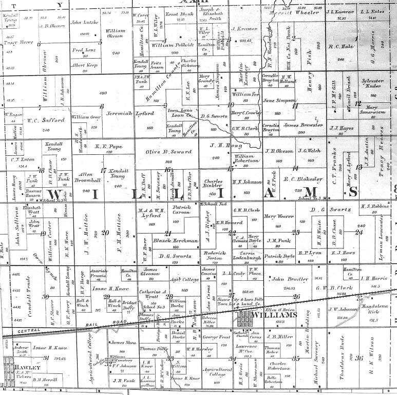 Hamilton IAGen Maps 1883 Township Plat Maps Main Index