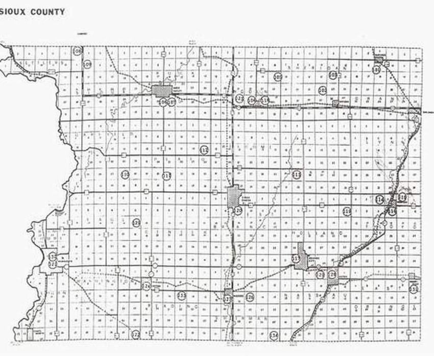 Sioux County, Cemetery Map
