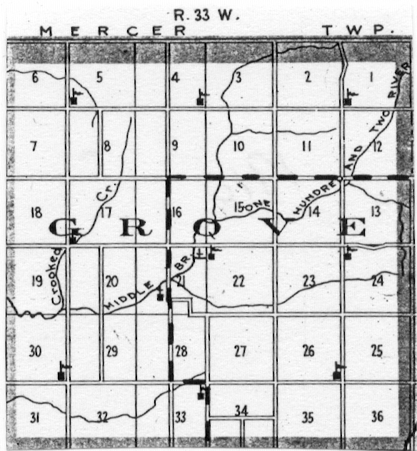 Taylor County, Iowa Grove township map