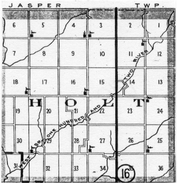 Taylor County, Iowa Holt township map