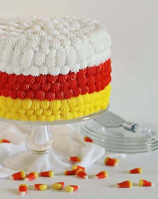 Candy Corn Cake {cake decorating tutorial} i am baker