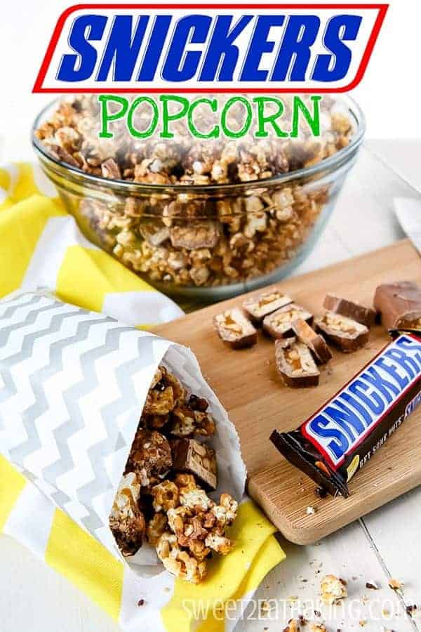 Snickers Popcorn i am baker