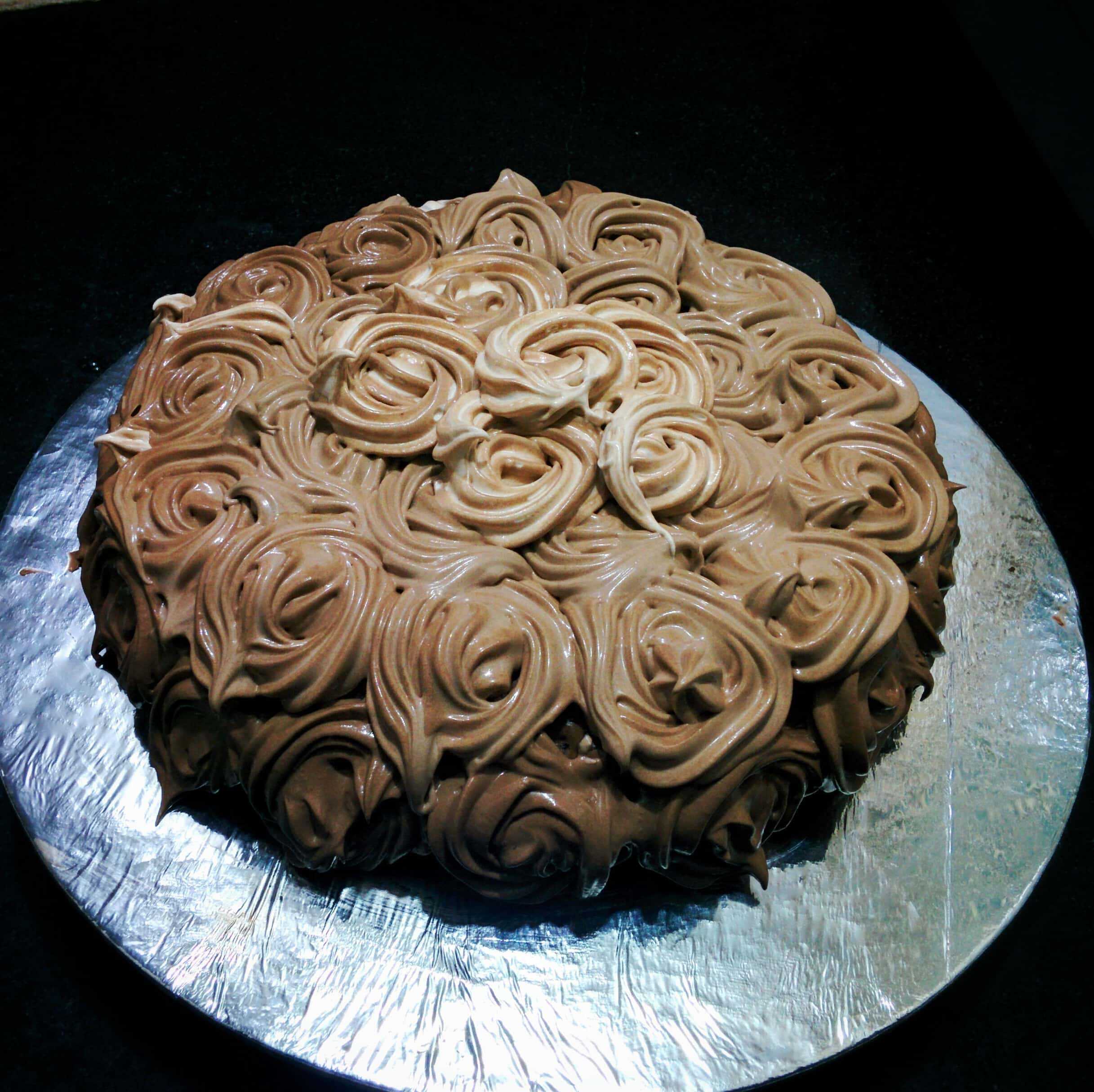 Chocolate rosette cake i am baker