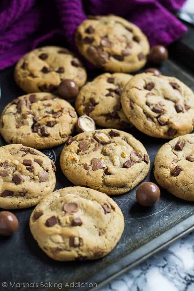 Malted Chocolate Chip Cookies i am baker