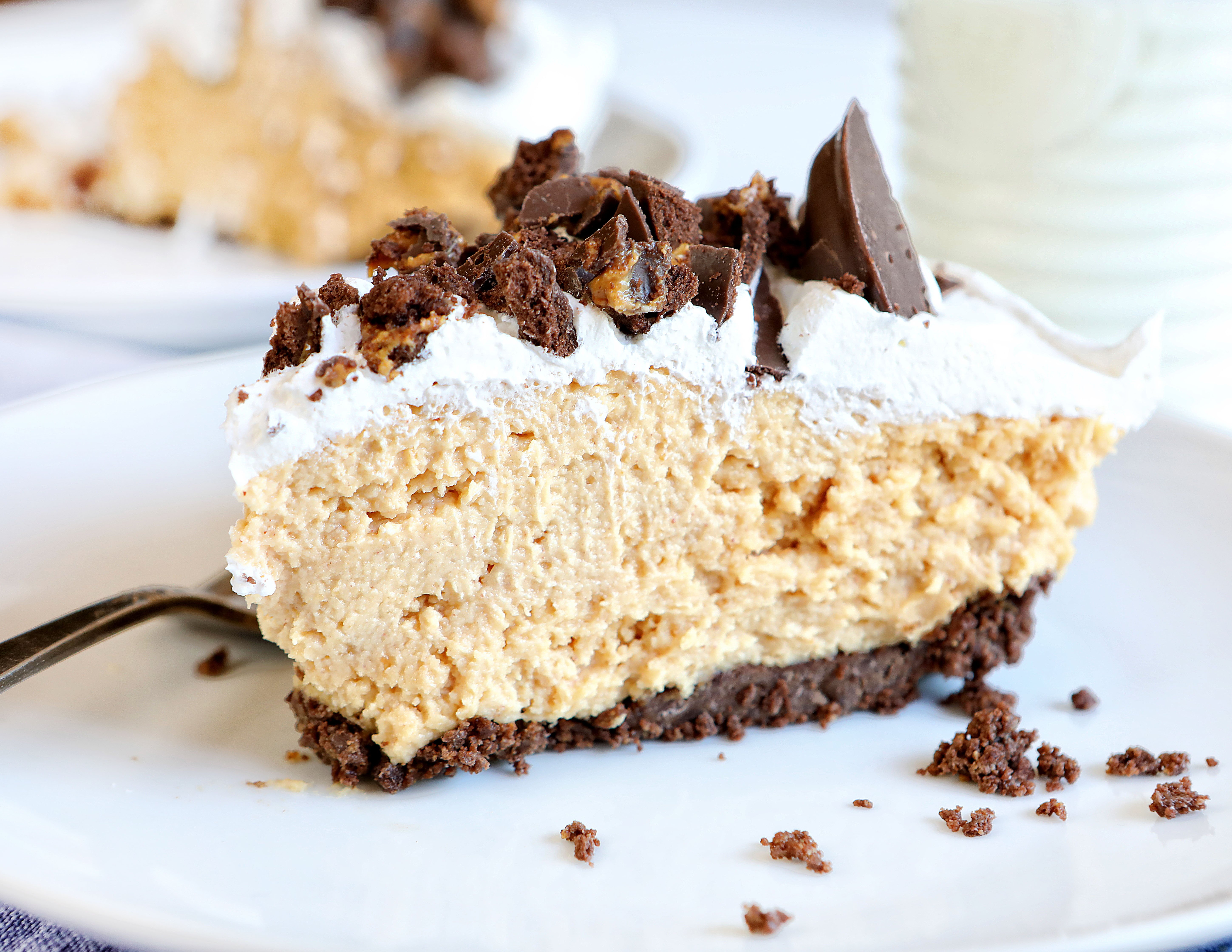 Peanut Butter Pie with Peanut Butter Filled Crust I Am Baker