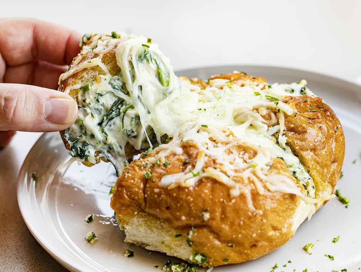 Spinach Artichoke Pull Apart Bread i am baker