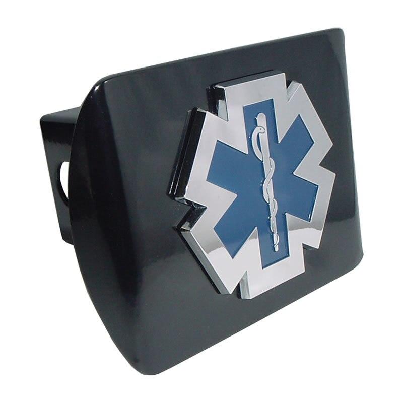 EMS Black Hitch Cover I AmEricas Flags