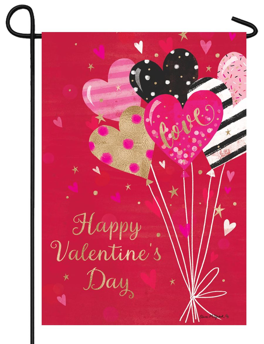 Valentine Balloons Garden Flag I AmEricas Flags