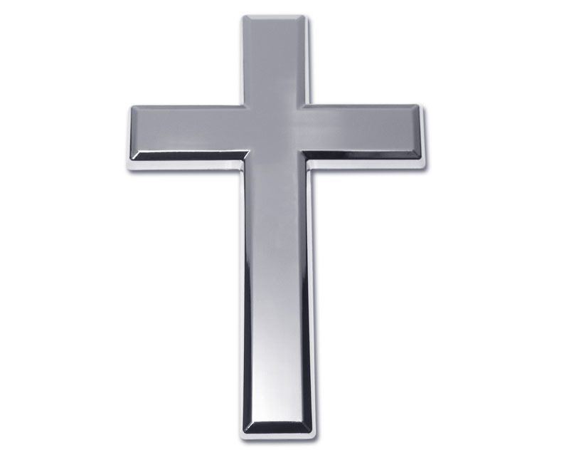 Cross Chrome Car Emblem I AmEricas Flags