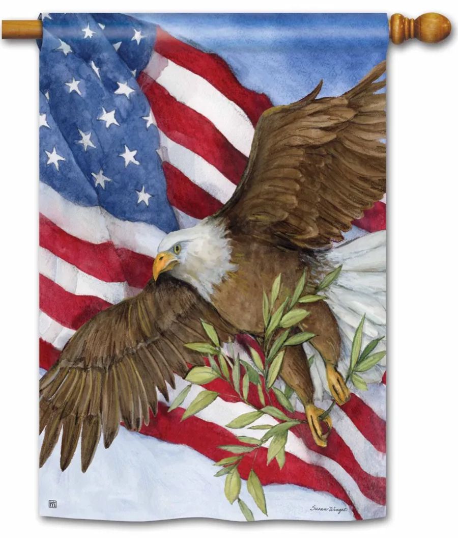 Soaring Eagle House Flag I AmEricas Flags