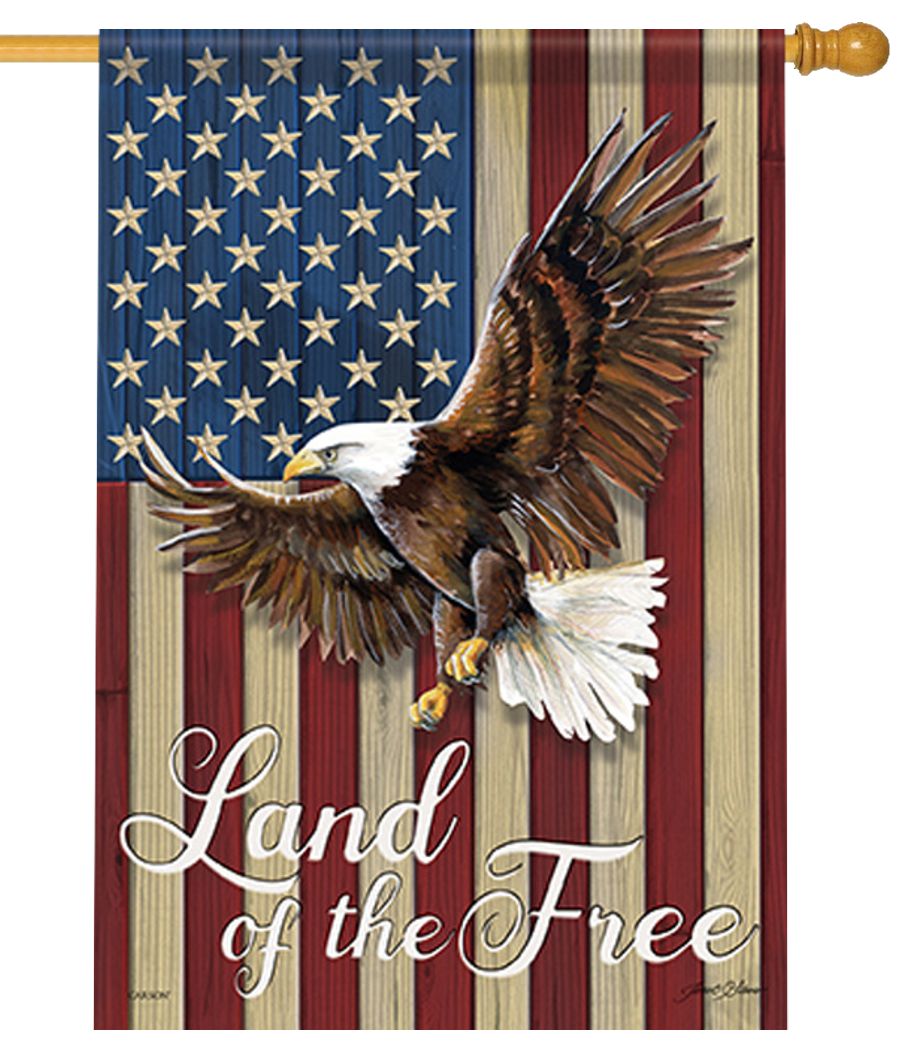 Freedom Eagle House Flag I AmEricas Flags