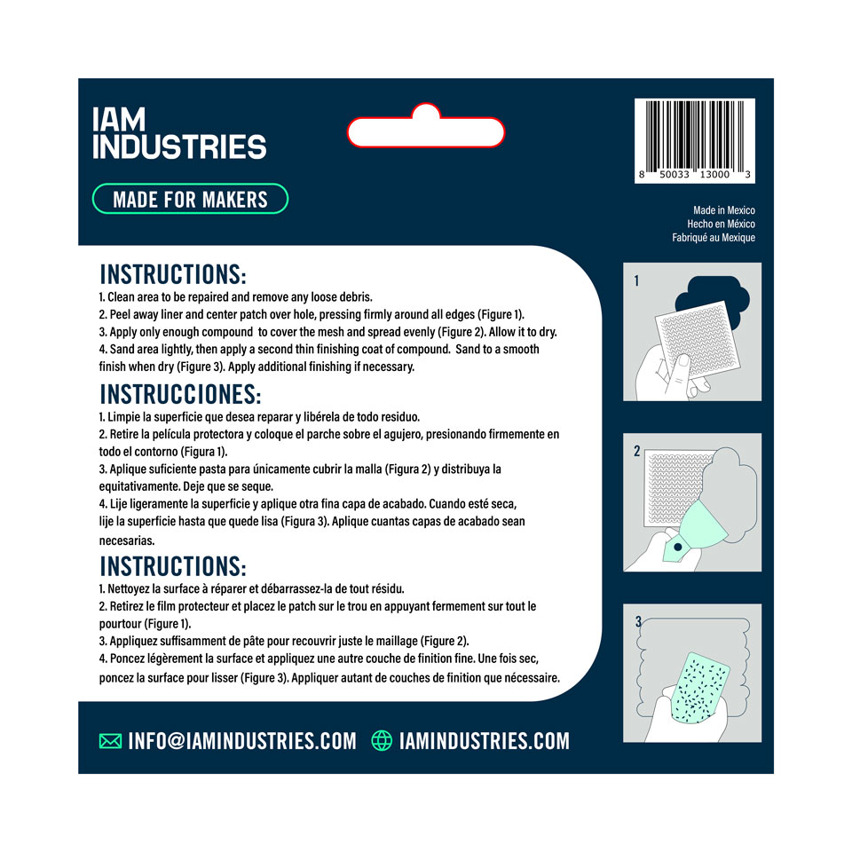 Patch Up Drywall Repair Patch - IAM Industries