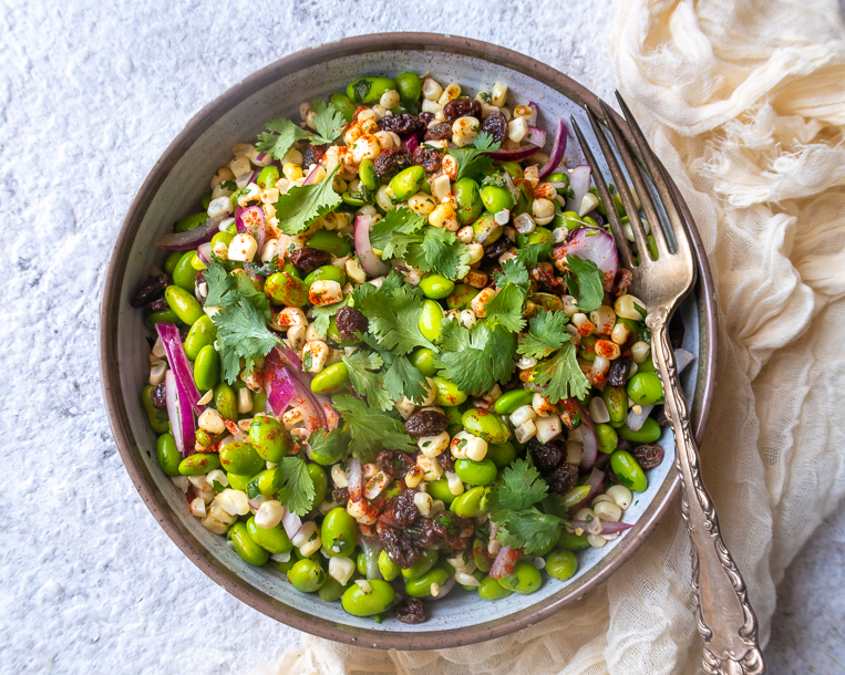Roasted Corn Edamame Salad . Iamstufft