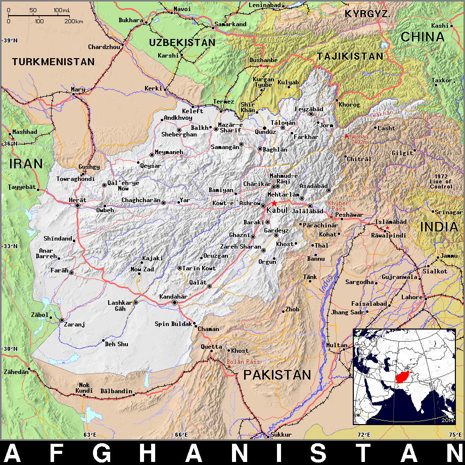 AF · Afghanistan · Public domain maps by PAT, the free, open source