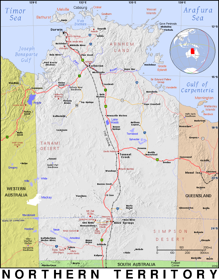 NT · Northern Territory · Public domain maps by PAT, the free, open