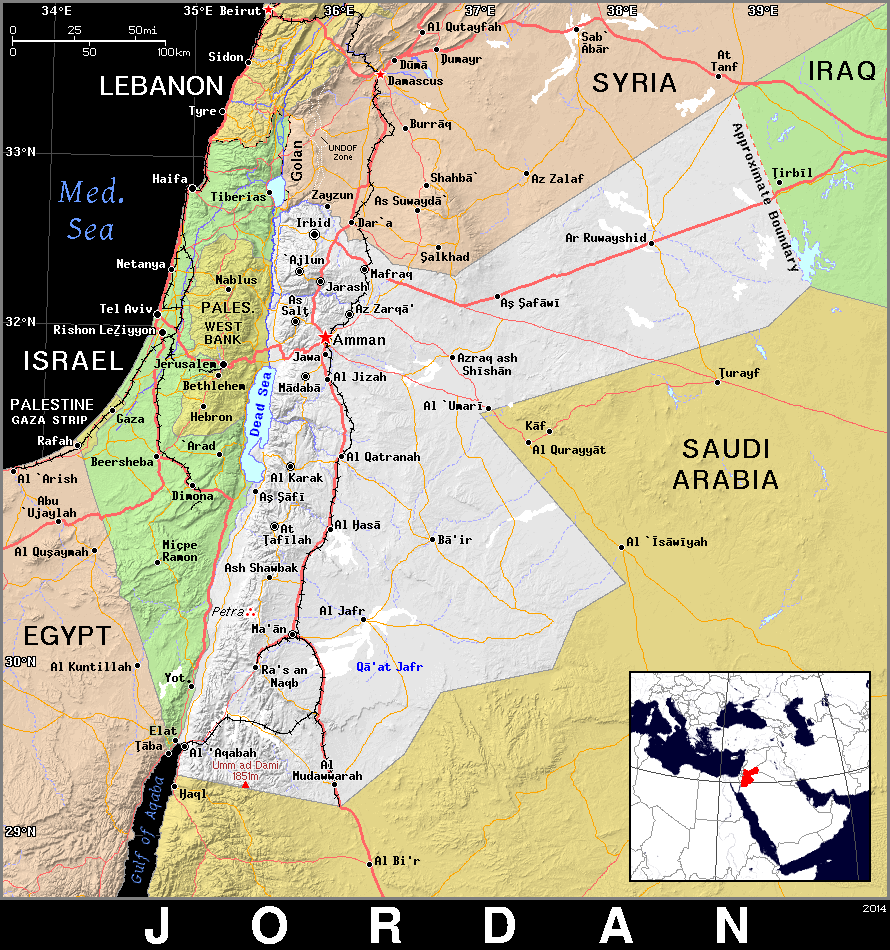 JO · Jordan · Public domain maps by PAT, the free, open source