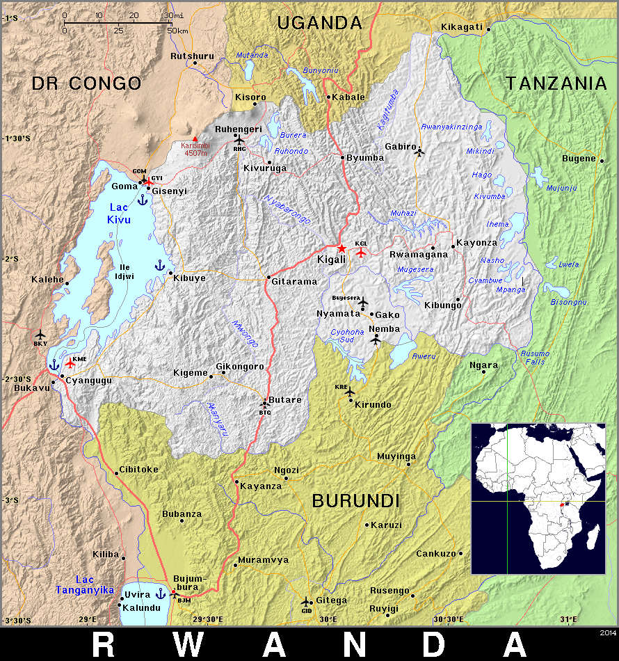RW · Rwanda · Public domain maps by PAT, the free, open source, portable atlas