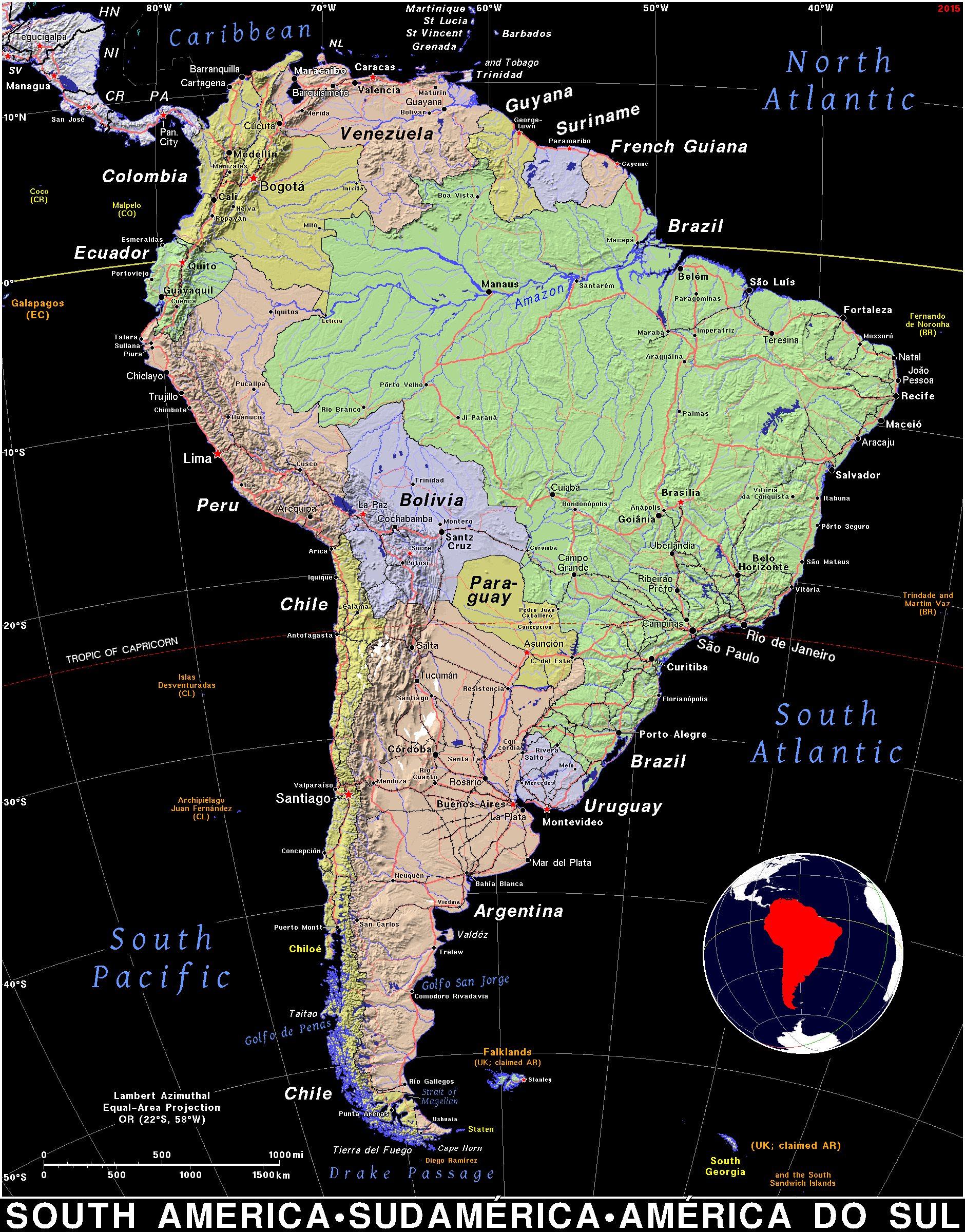 Maps of South America Nations Online Project