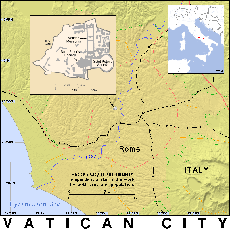 VA · Vatican City · Public domain maps by PAT, the free, open source