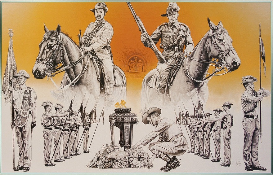 Light Horse Art by Military Artist Ian Coate