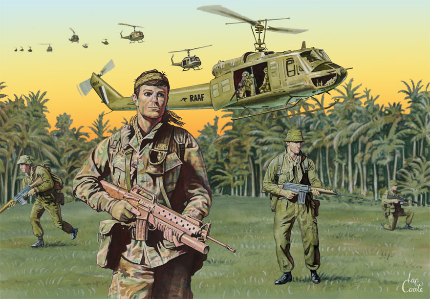 Vietnam War Artwork by Military Artist Ian Coate