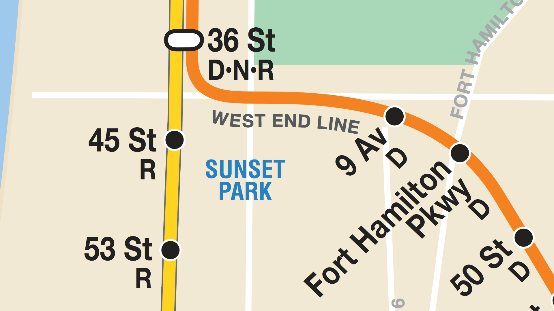 Track Map: Detail of West 4th Street Station Area