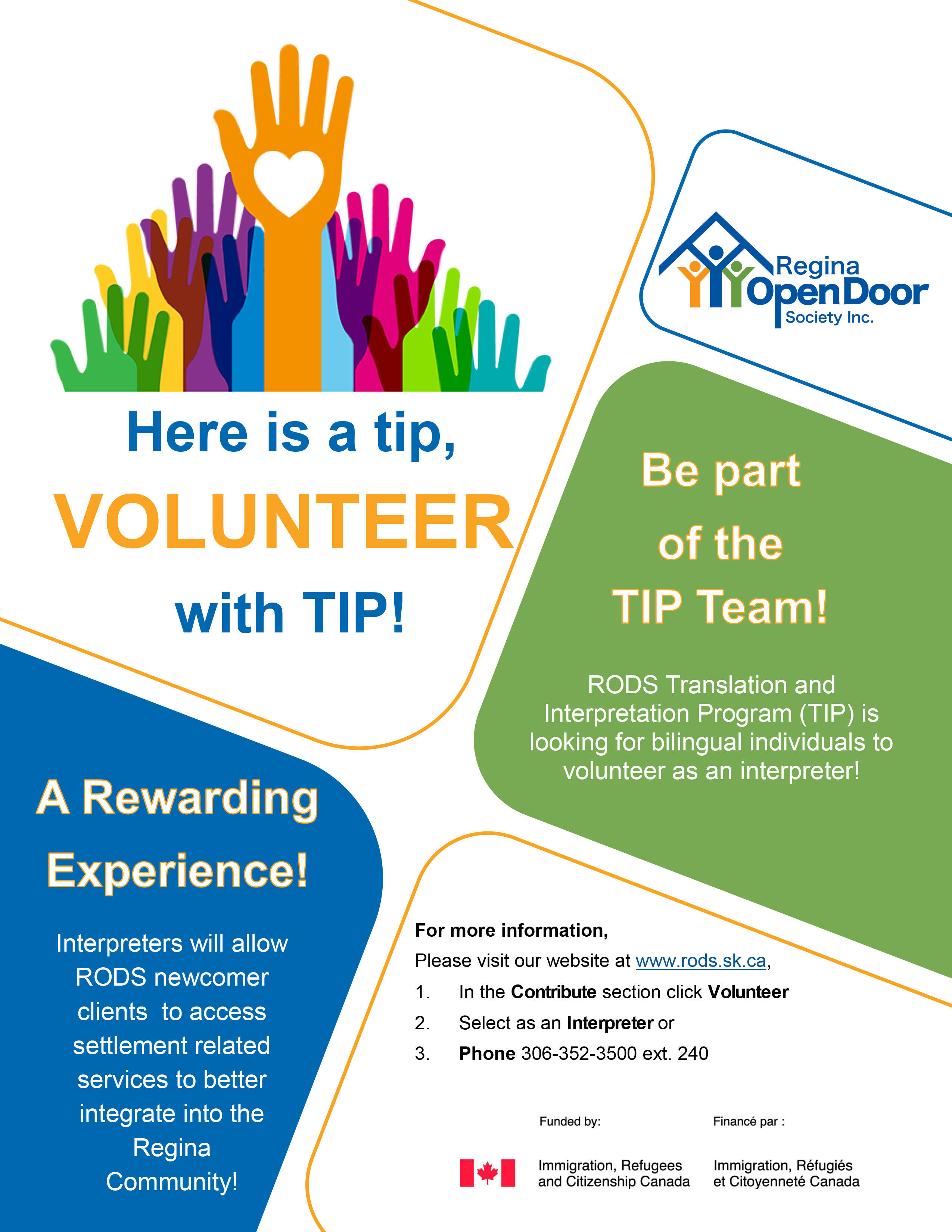 Volunteer Opportunity Interpreter IAOS Regina