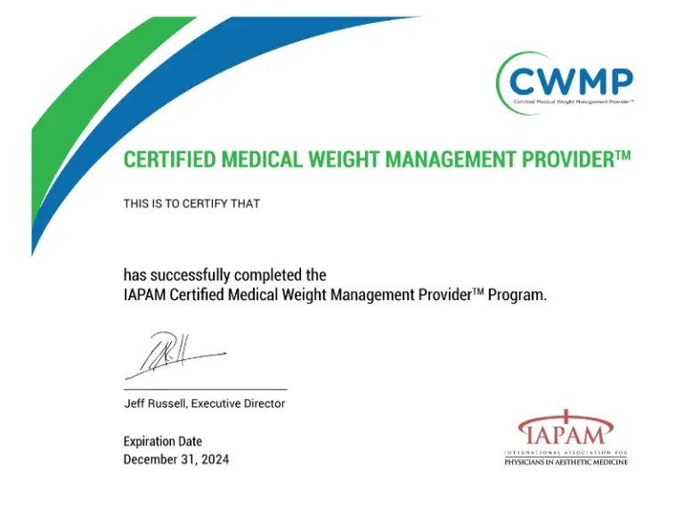 Certified Medical Weight Management Provider™ (CMWP) Program IAPAM