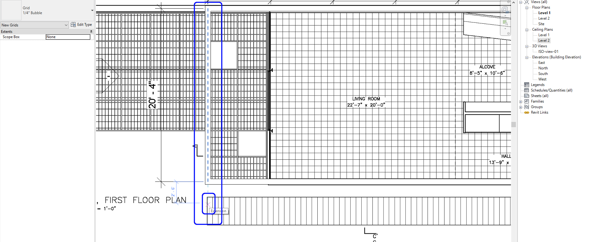 Chapter 10. Set grids, levels, dimensions, & building columns