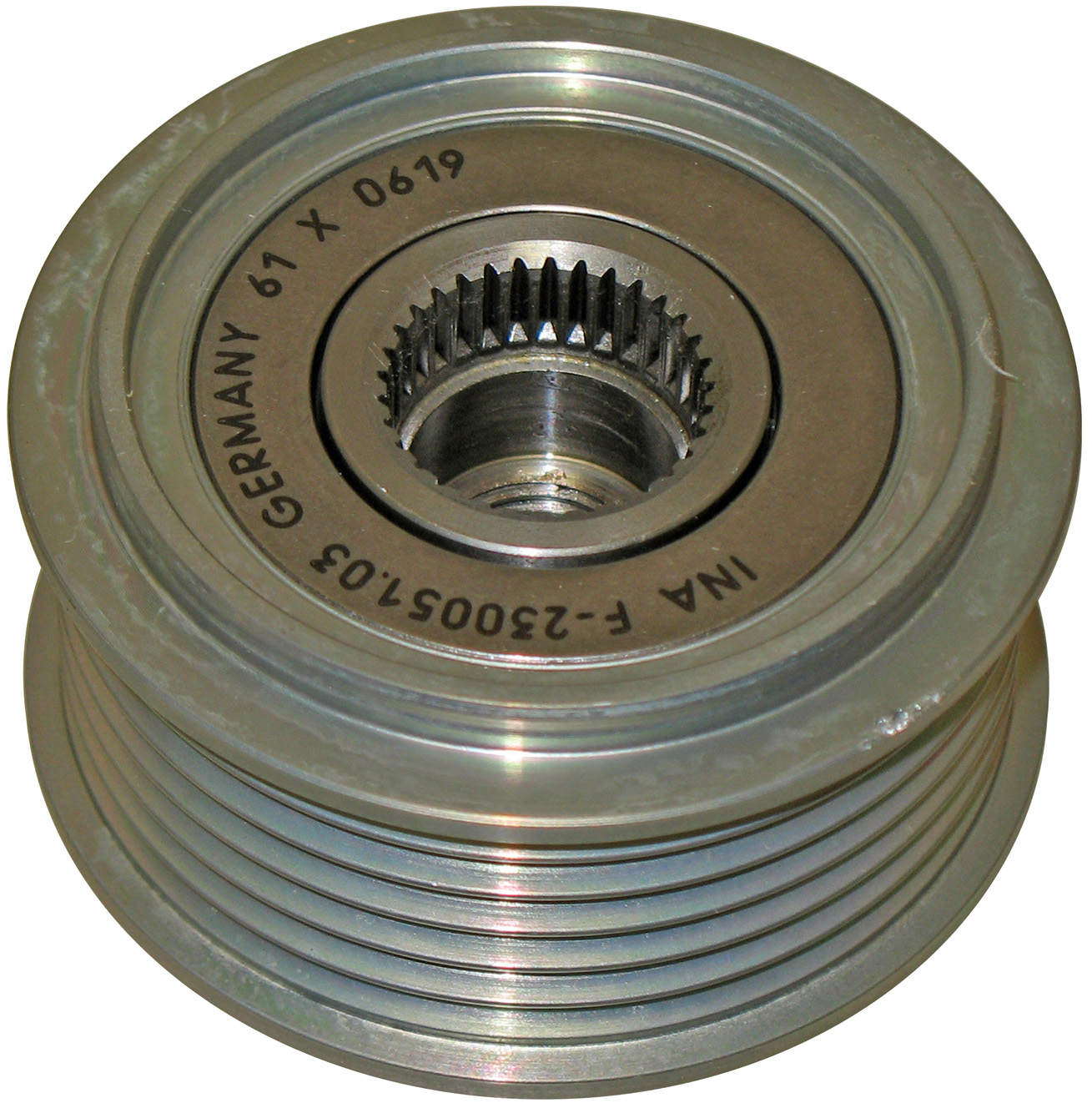 39503 6 GROOVE CLUTCH PULLEY W/ FREE WHEEL International Automotive