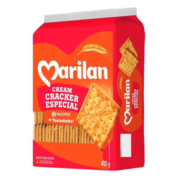 Biscoito Cream Cracker Especial Marilan Pacote 400g (loja teste