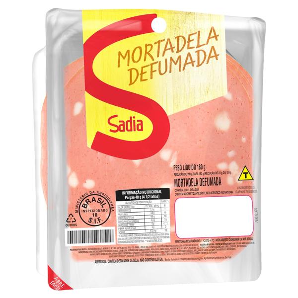 Mortadela Defumada Fatiada Vácuo Sadia 180G BIG BOX 402/403 Norte