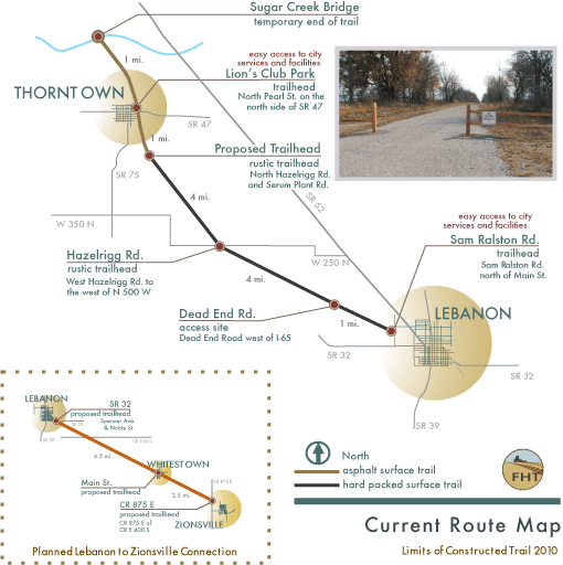 Heritage Trail Indiana Map Farm Heritage Trail Project map Friends of Boone County Trails, Boone