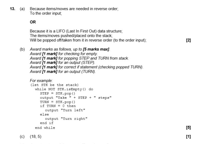 Answers Ib computer Science