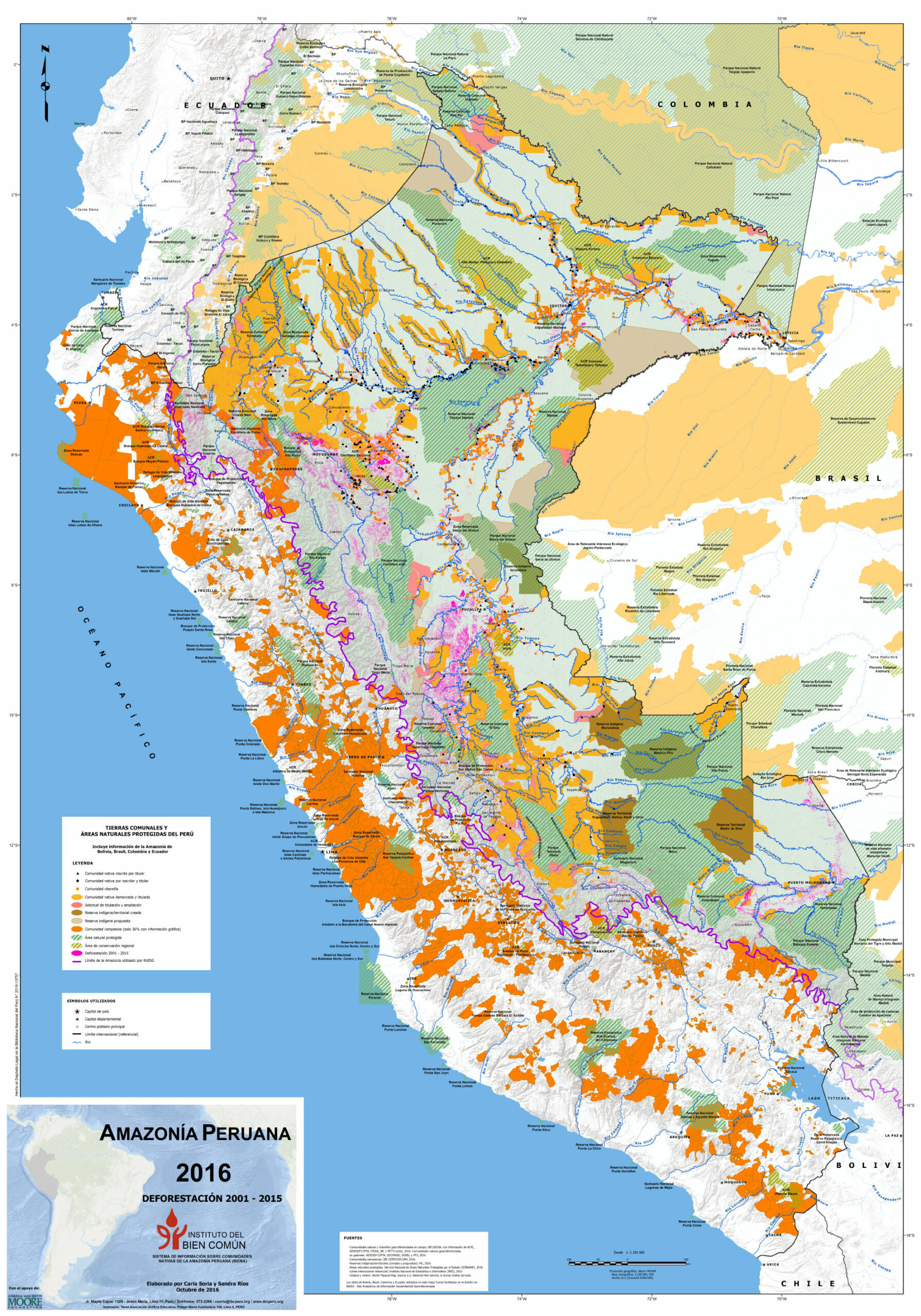 Nuevo mapa de IBC analiza deforestación reciente en la Amazonía peruana
