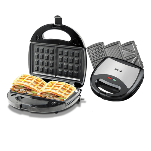 Ibell sm301 750 watt 3 in 1 sandwich maker toast waffle grill black