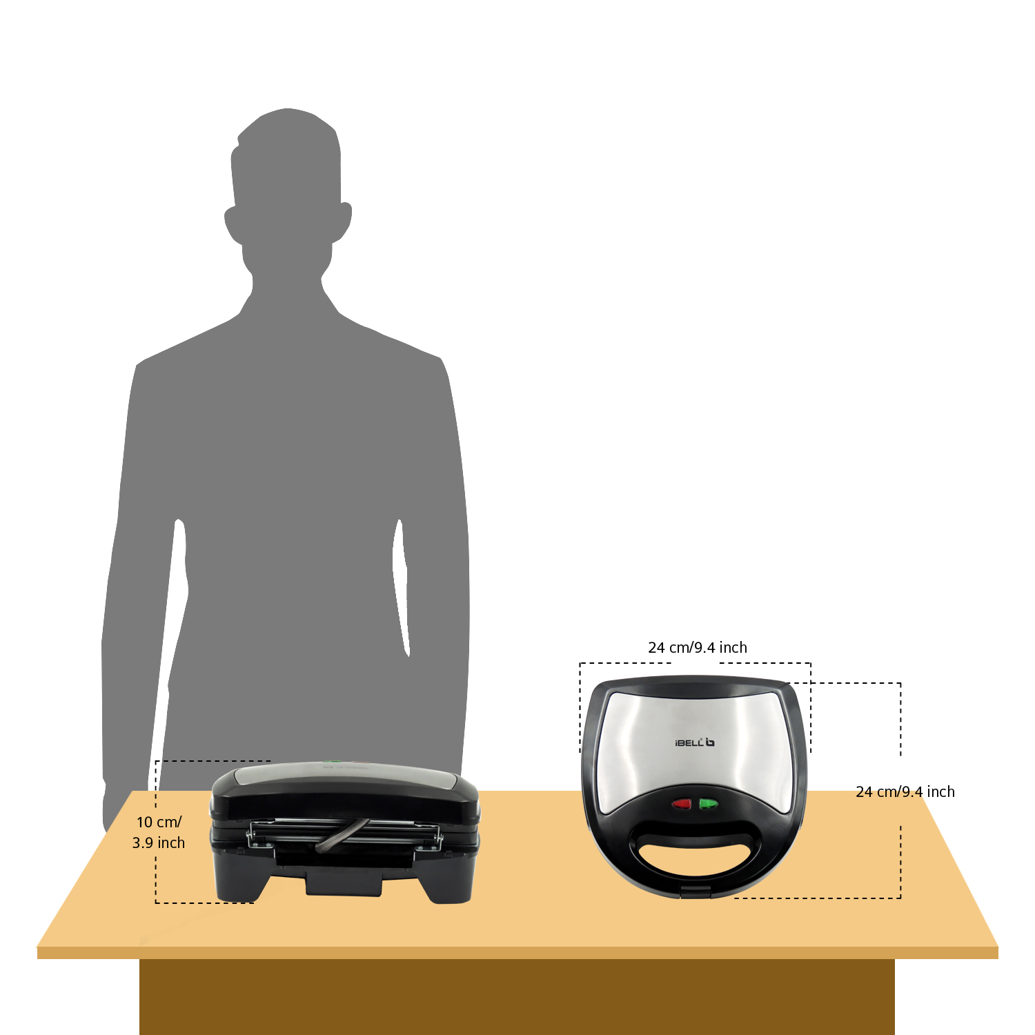 Ibell sm301 750 watt 3 in 1 sandwich maker toast waffle grill black