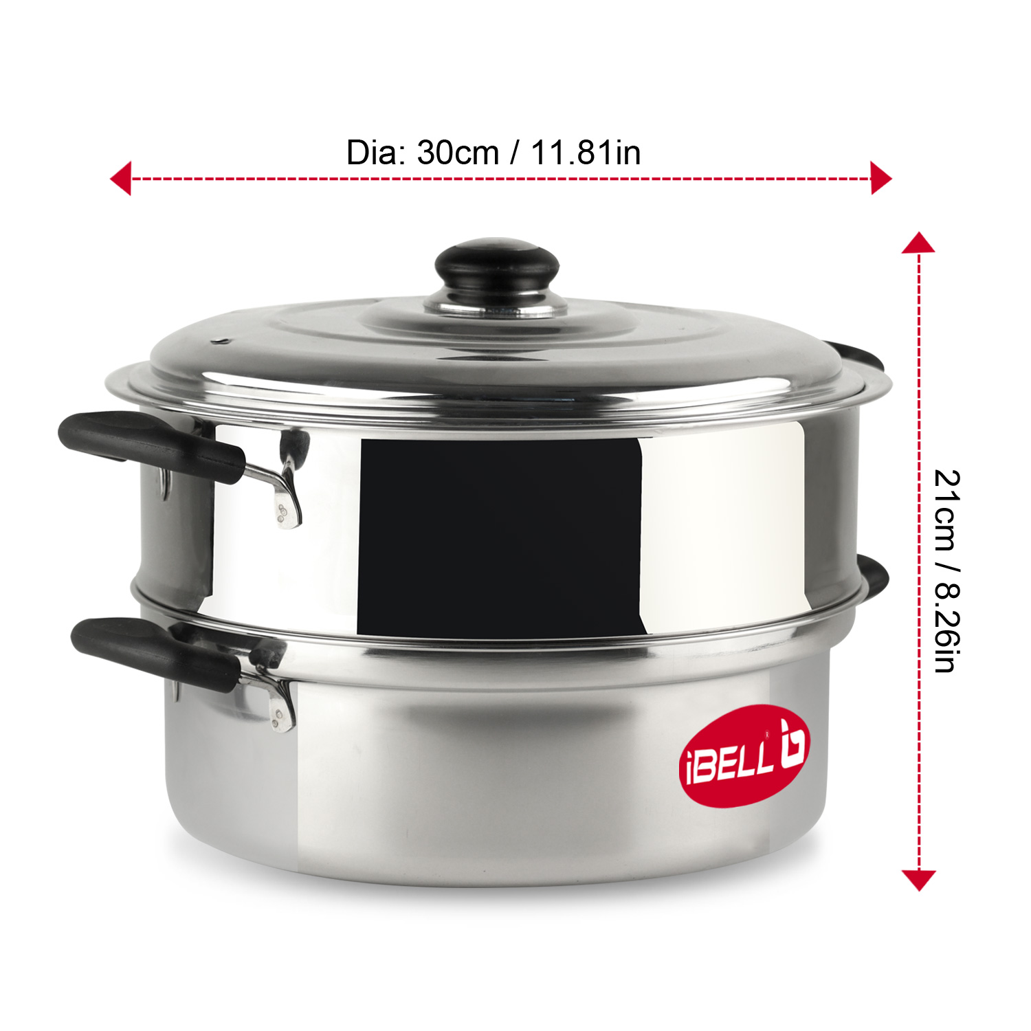 Ibell smr30 stainless steel steamer momo maker 5 litres steam 4 litres