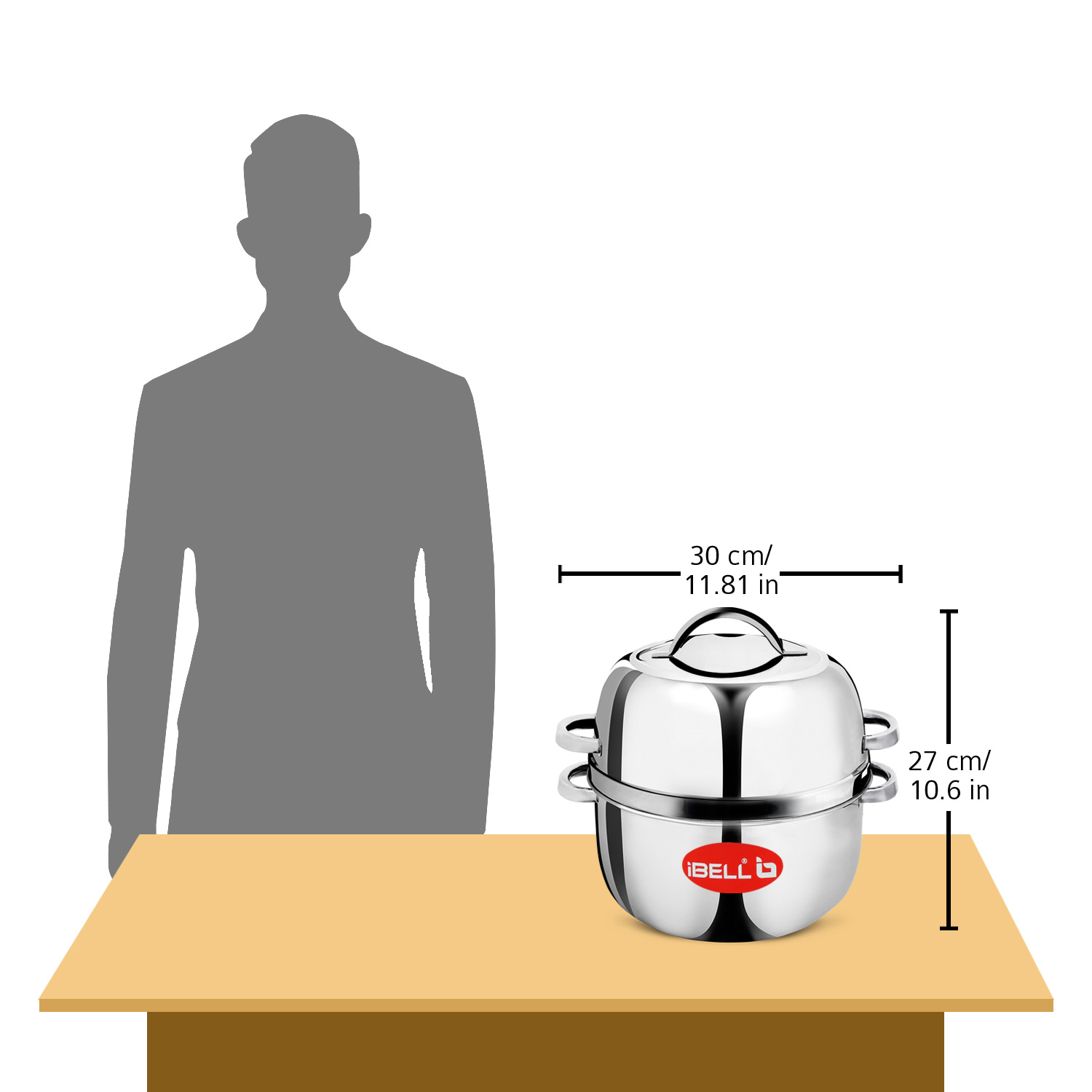 Ibell 1 kg premium stainless steel steam pot thermal rice cooker