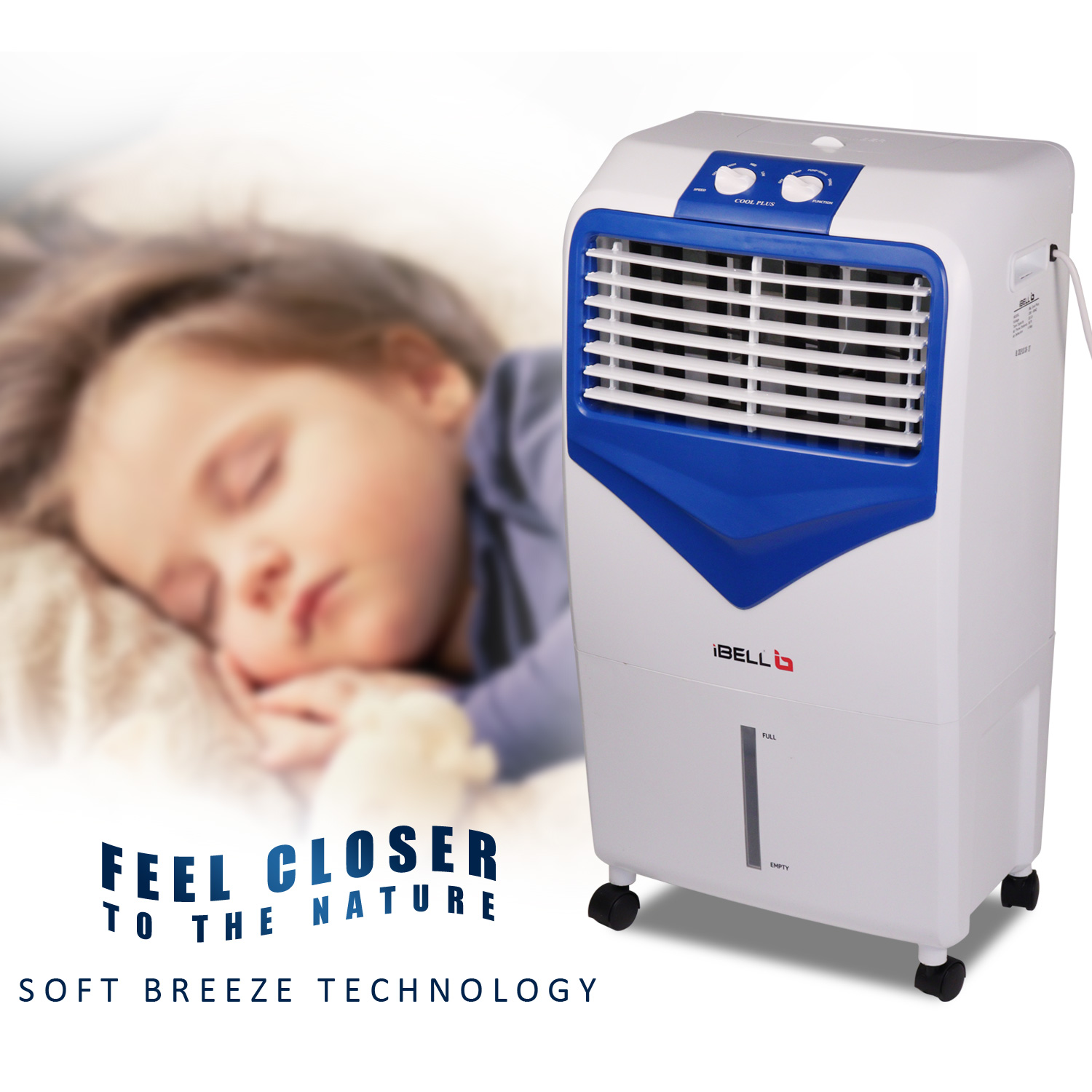 Ibell coolplus air cooler 22 litre 3 speed inverter compatible water