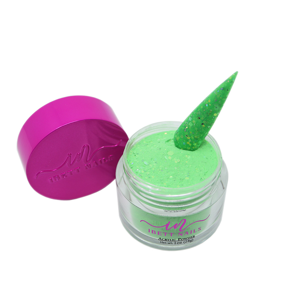 Ibett Nails Acrylic Powder Glitter 01 Acrylic Nail System 1Oz.