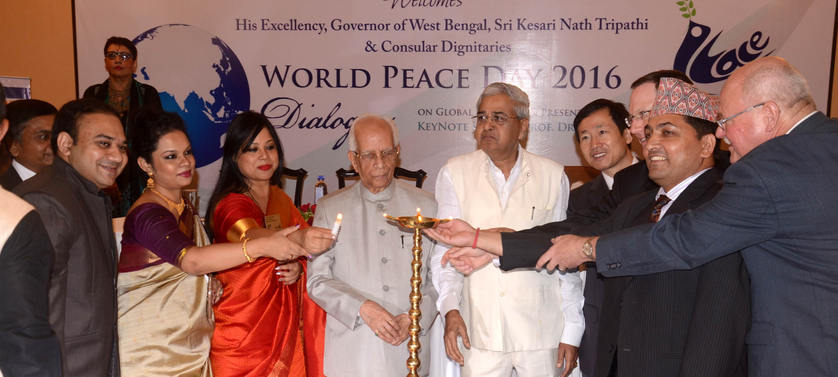 Governor of West Bengal Keshari Nath Tripathi (C) with Consulates in