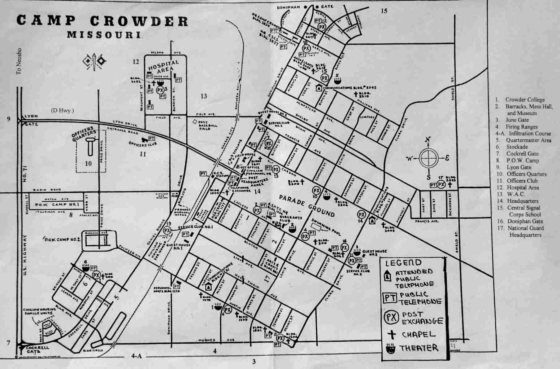 Camp Crowder Map