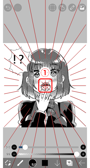 いろいろな効果線が描かれた背景素材 | かわいいフリー素材集 いらすとや 59. 定規：集中線定規 - Ibispaintの使い方