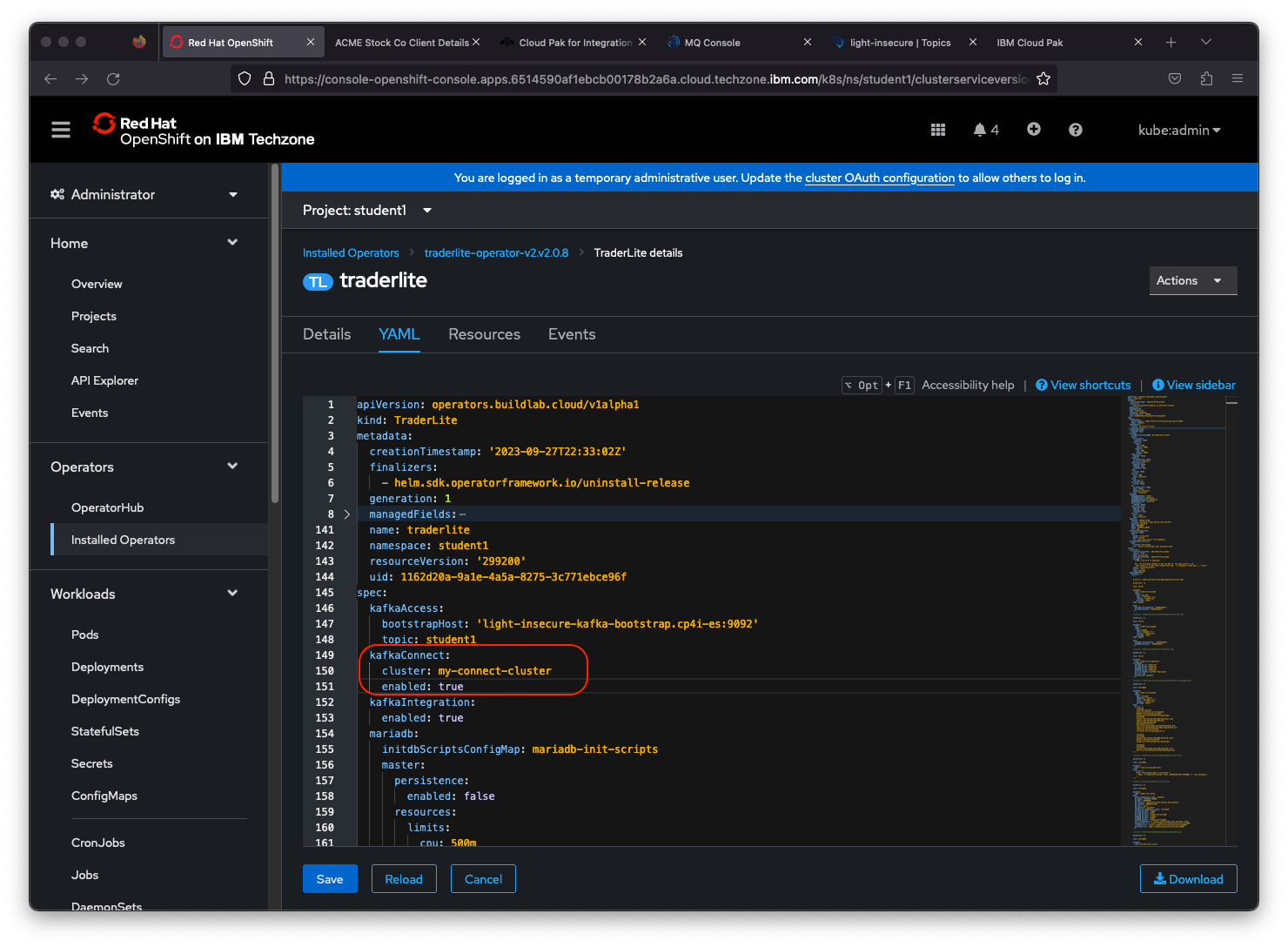 Lab Using IBM MQ and Kafka for near realtime data replication Cloud